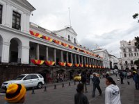 Quito.  Pohled na prezidentský palác.